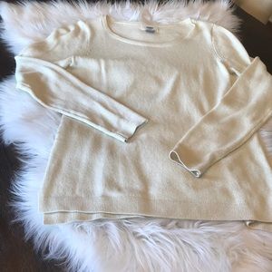 Cream shimmer sweater